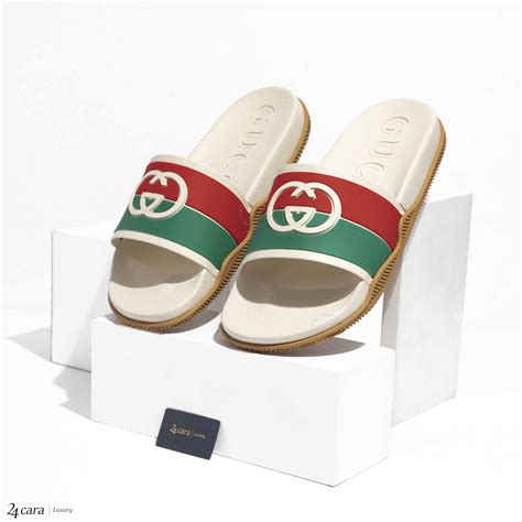 gucci logo sylvie slide sandal|women's interlocking g slide sandal.